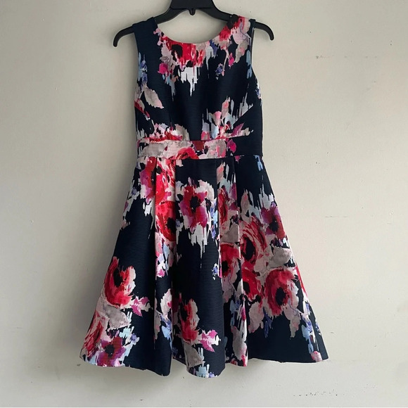Kate Spade hazy floral navy red floral fit flare dress 33146 - Picture 7 of 15